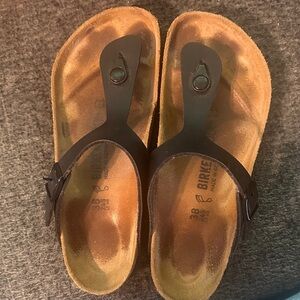 Birkenstock Dark Brown Thong Sandals